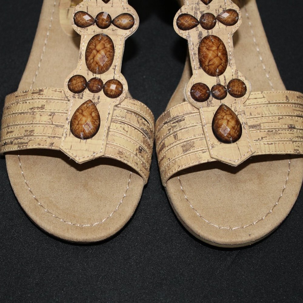 New York Transit Cork Wedge Sandals - Picture 2 of 11
